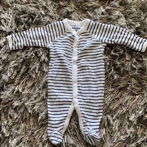 NB baby boy onesie w/ foot & mittens